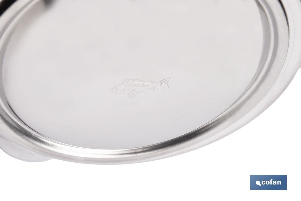 GRASERA EN ACERO INOXIDABLE 18/00 PESCADO ( 75 CL) 10 x 12 CM