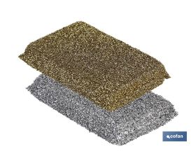Pack de 2 multiesponjas en color oro y plata