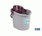 Cubo + Escurridor | Color Gris | Modelo Danubio |  Con Asa Ergonómica