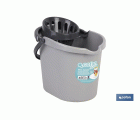 Cubo + Escurridor | Color Gris | Modelo Danubio |  Con Asa Ergonómica