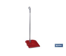 Recogedor abatible rojo | Mango ergonómico