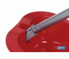 RECOGEDOR ABATIBLE  CON GOMA COLOR ROJO