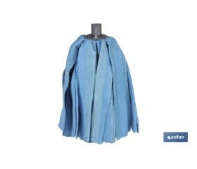 Fregona de Tiras Microfibra | Color Azul | Grosor 155 Gr | Máxima suavidad y Absorción con secado rápido