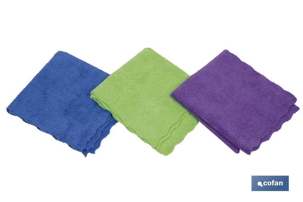 PACK DE 3 BAYETAS MICROFIBRA 30x30cm