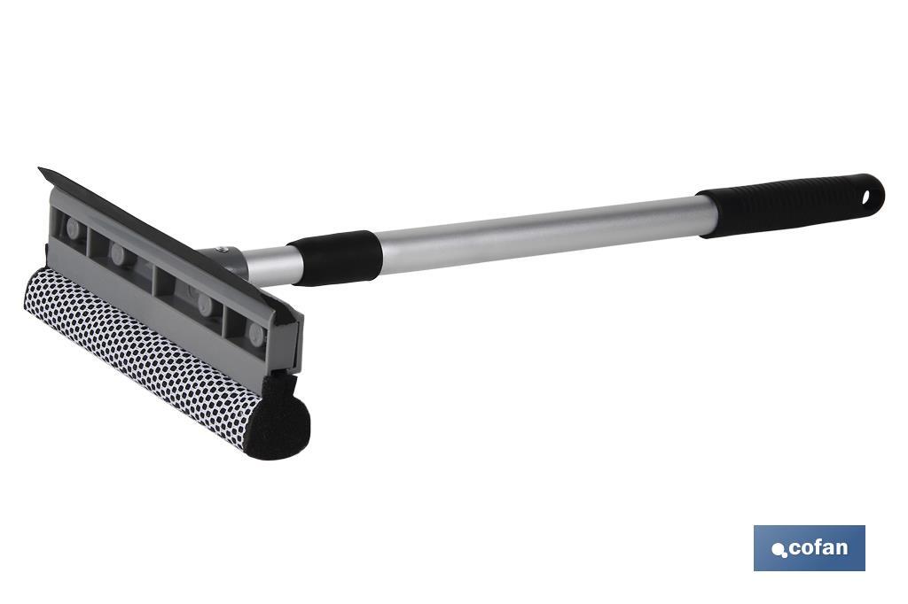 LIMPIACRISTALES ESPONJA Y RASPADOR EXTENSIBLE  48-76.5cm