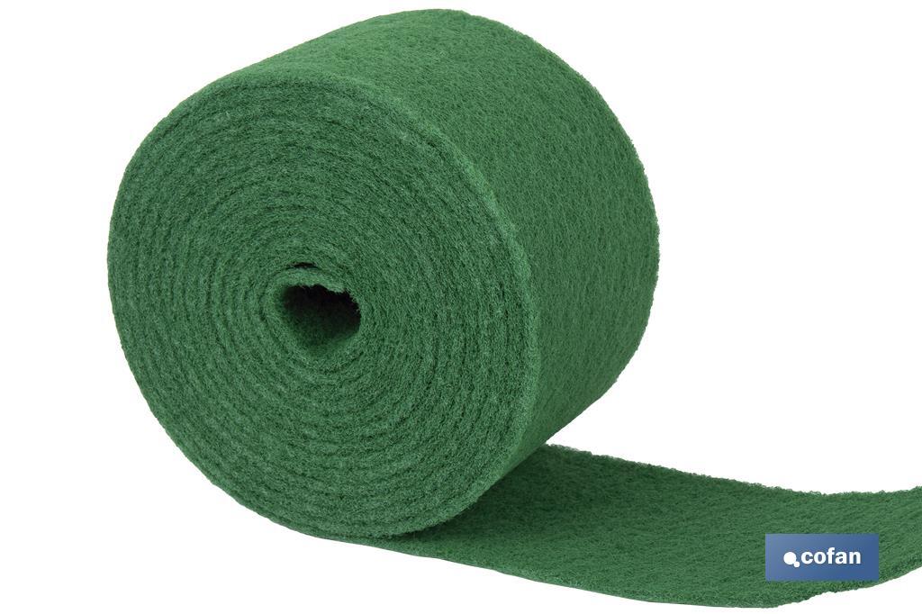 ROLLO ESTROPAJO FIBRA FUERTE VERDE 14X6 m