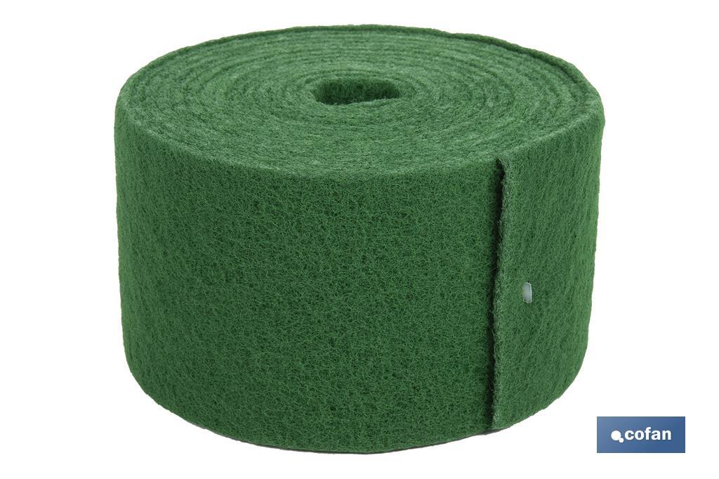 ROLLO ESTROPAJO FIBRA FUERTE VERDE 14X6 m
