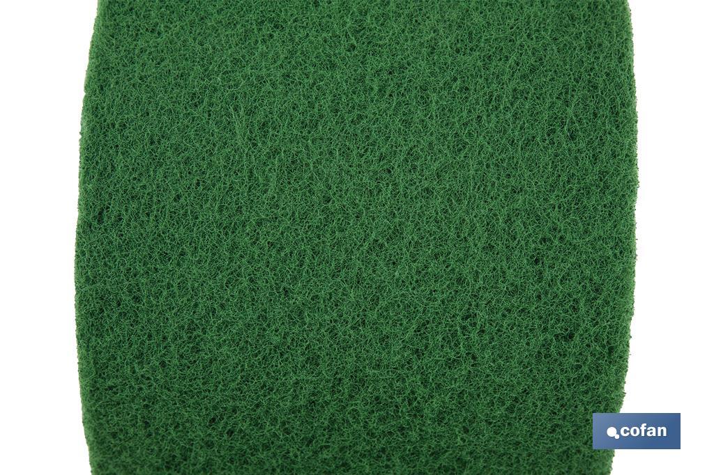 ROLLO ESTROPAJO FIBRA FUERTE VERDE 14X6 m