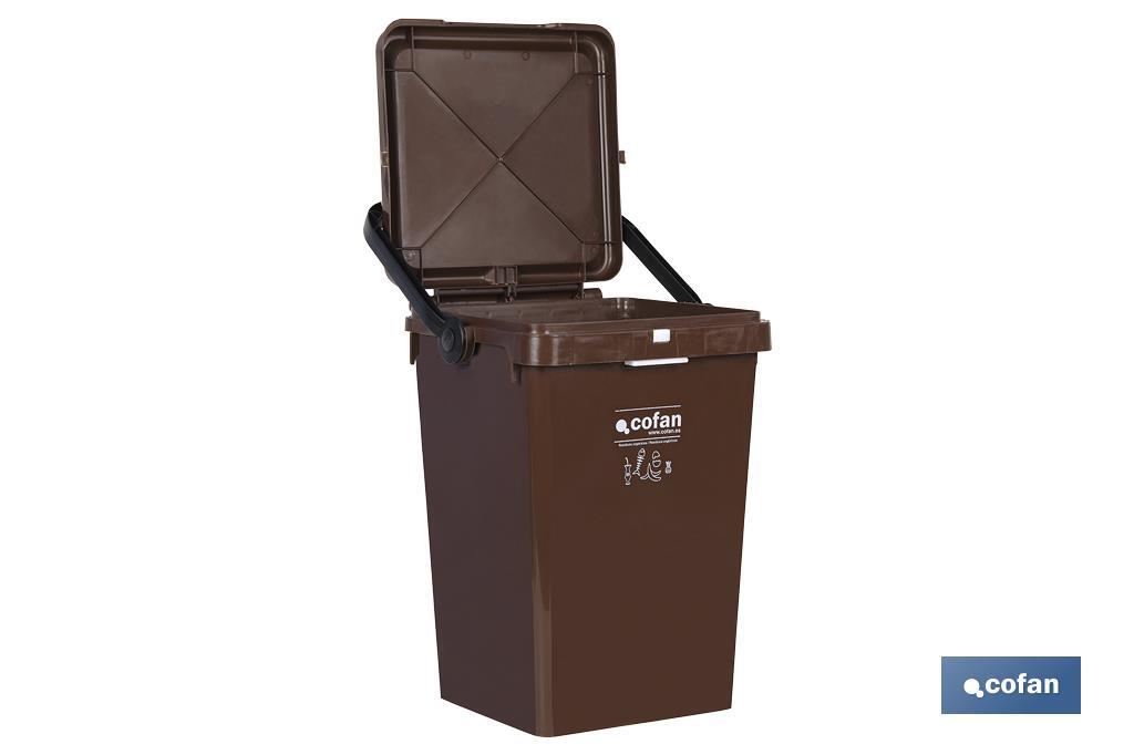 CONTENEDOR MARRON PARA RESIDUOS ORGANICOS  25L