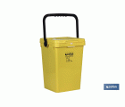 Contenedor de reciclaje amarillo | Cubo para residuos de plásticos y envases | Capacidad 25 litros