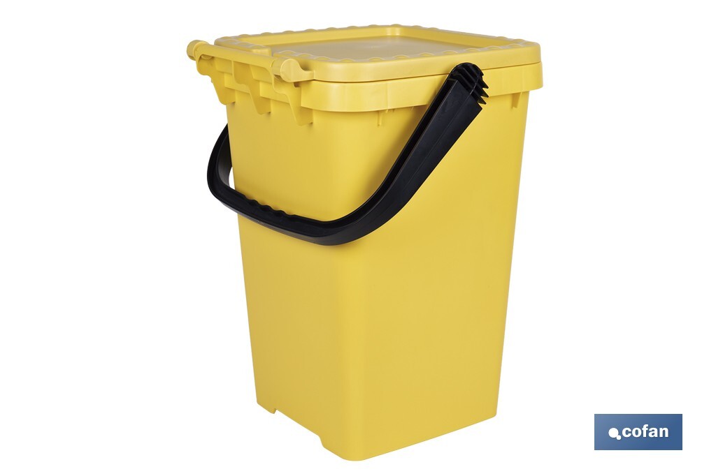 CONTENEDOR AMARILLO PARA PLASTICOS-LATAS, 25L.