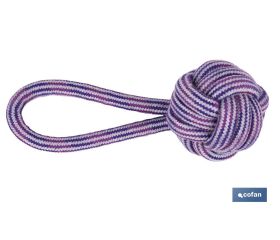 Nudo con Tirador | Mordedor para Perros| Color Morado