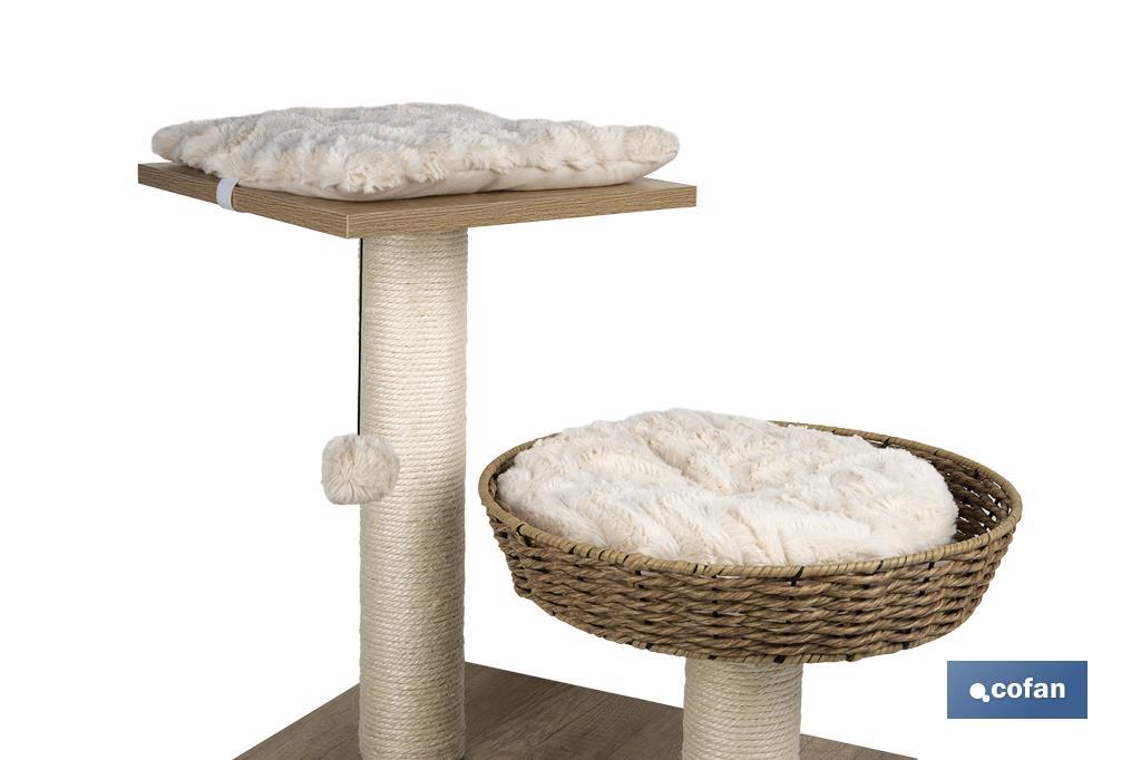 RASCADOR + JUEGO MASCOTA  PARA GATOS 48 X 39 X 51 CM