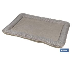 Cama Acolchada para Mascotas | Color Beige | Medidas: 86 x 57 x 7 cm