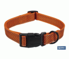 COLLAR PARA PERROS  REFLECTANTE NARANJA 2,5 X 40-55 CM