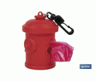 DISPENSADOR DE BOLSAS PARA MASCOTAS ROJO  7,8X5CM