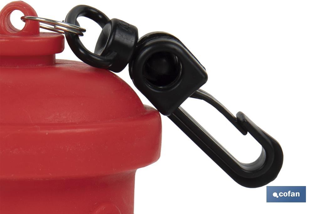 DISPENSADOR DE BOLSAS PARA MASCOTAS ROJO  7,8X5CM