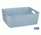 CESTA  MULTIUSOS  12L 36X28X13.5cm AZUL CIELO