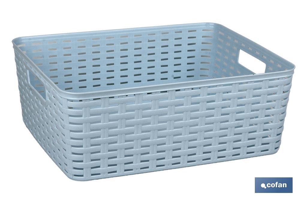 CESTA  MULTIUSOS  12L 36X28X13.5cm AZUL CIELO