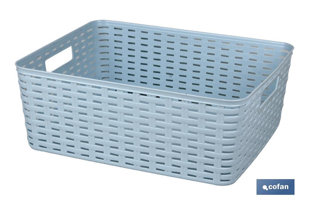 CESTA  MULTIUSOS  12L 36X28X13.5cm AZUL CIELO