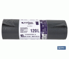 BOLSA DE BASURA 90X110 GALGA 150 COLOR GRIS 10 UDS.