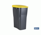 Cubo de basura amarillo para reciclar plásticos y envases | Tres medidas y capacidades diferentes