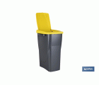 CUBO DE BASURA PARA RECICLAR 15 LITROS  COLOR AMARILLO 20 X 31 X 42 CM