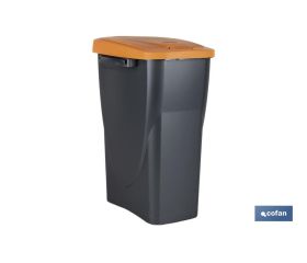 Cubo de basura naranja para reciclar residuos orgánicos | Tres medidas y capacidades diferentes