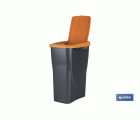 CUBO DE BASURA PARA RECICLAR 15 LITROS  COLOR NARANJA 20 X 31 X 42 CM
