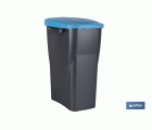 Cubo de basura azul para reciclar materiales de papel y cartón | Tres medidas y capacidades diferentes