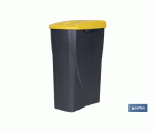 CUBO DE BASURA PARA RECICLAR 25 LITROS  COLOR AMARILLO 21.5 X 36 X 51 CM