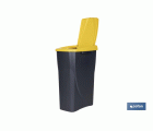 CUBO DE BASURA PARA RECICLAR 25 LITROS  COLOR AMARILLO 21.5 X 36 X 51 CM