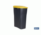 CUBO DE BASURA PARA RECICLAR 25 LITROS  COLOR AMARILLO 21.5 X 36 X 51 CM