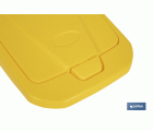 CUBO DE BASURA PARA RECICLAR 25 LITROS  COLOR AMARILLO 21.5 X 36 X 51 CM