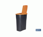 CUBO DE BASURA PARA RECICLAR 25 LITROS  COLOR NARANJA 21.5 X 36 X 51 CM