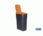 CUBO DE BASURA PARA RECICLAR 25 LITROS  COLOR NARANJA 21.5 X 36 X 51 CM