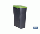 CUBO DE BASURA PARA RECICLAR 25 LITROS  COLOR VERDE 21.5 X 36 X 51 CM