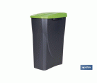CUBO DE BASURA PARA RECICLAR 25 LITROS  COLOR VERDE 21.5 X 36 X 51 CM