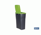 CUBO DE BASURA PARA RECICLAR 25 LITROS  COLOR VERDE 21.5 X 36 X 51 CM