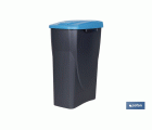 CUBO DE BASURA PARA RECICLAR 25 LITROS  COLOR AZUL 21.5 X 36 X 51 CM