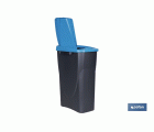 CUBO DE BASURA PARA RECICLAR 25 LITROS  COLOR AZUL 21.5 X 36 X 51 CM