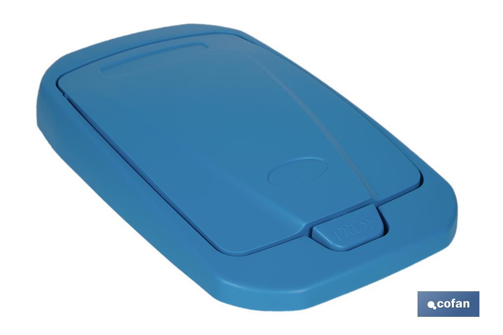 CUBO DE BASURA PARA RECICLAR 25 LITROS  COLOR AZUL 21.5 X 36 X 51 CM