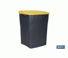 CUBO DE BASURA PARA RECICLAR 45 LITROS  COLOR AMARILLO 36.5 X 36 X 51  CM