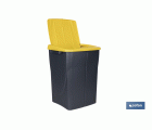 CUBO DE BASURA PARA RECICLAR 45 LITROS  COLOR AMARILLO 36.5 X 36 X 51  CM