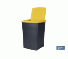 CUBO DE BASURA PARA RECICLAR 45 LITROS  COLOR AMARILLO 36.5 X 36 X 51  CM