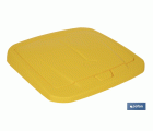 CUBO DE BASURA PARA RECICLAR 45 LITROS  COLOR AMARILLO 36.5 X 36 X 51  CM
