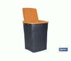 CUBO DE BASURA PARA RECICLAR 45 LITROS  COLOR NARANJA 36.5 X 36 X 51  CM