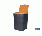 CUBO DE BASURA PARA RECICLAR 45 LITROS  COLOR NARANJA 36.5 X 36 X 51  CM