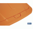 CUBO DE BASURA PARA RECICLAR 45 LITROS  COLOR NARANJA 36.5 X 36 X 51  CM
