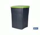 CUBO DE BASURA PARA RECICLAR 45 LITROS  COLOR VERDE 36.5 X 36 X 51  CM